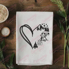 Heart Camping Embroidery Design