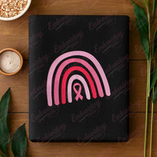 Pink Ribbon Breast Cancer Rainbow Embroidery Design