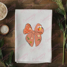 Coquette Turkey Bow Thanksgiving Embroidery Design
