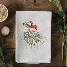 Cartoon Vulture Bird Head Embroidery Design