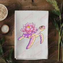 Floral Turtle Embroidery Design