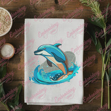 Cartoon Sea Dolphin Embroidery Fun and Easy Stitch Design