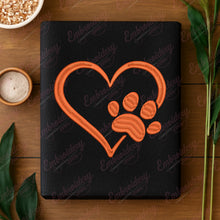 Heart Paw Embroidery Design