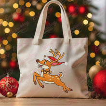 Christmas Reindeer In Santa Hat Embroidery Design