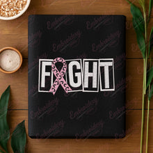 Fight Leopard Ribbon Breast Cancer Awareness Embroidery Design