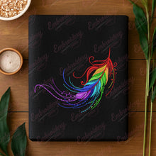 Colorful Feather Modern Art Embroidery Design