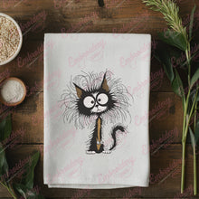 Whimsical Black Cat Embroidery Design