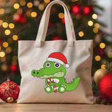 Cute Christmas Alligator Crocodile Embroidery Design