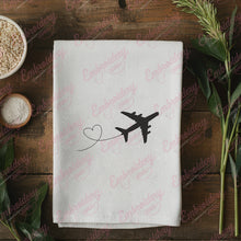 Flying Airplane Embroidery Design