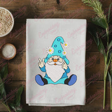 Funny Gnome with Daisy Flower Embroidery Design