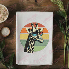 Vintage Giraffe Sunglasses Embroidery Design