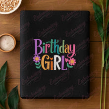 Birthday Girl Text Embroidery Design