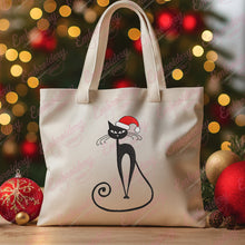 Christmas Black Cat Embroidery Design
