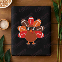 Thanksgiving Turkey Football Machine Embroidery Design