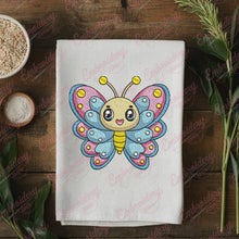 Cartoon Butterfly With Cute Face Embroidery Design