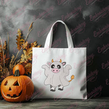 Halloween Ghost Cow Embroidery Design