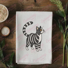Striped Tabby Cat Embroidery Design