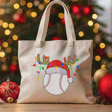 Reindeer Antler Baseball Christmas Embroidery Design