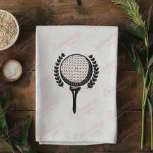 Golf Ball With Laurel Wreath Embroidery Design