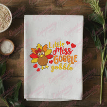 Little Miss Gobble Gobble Thanksgiving Embroidery Design