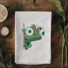 I Peeking You Lguana Embroidery Design