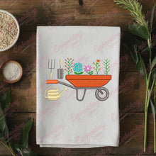Gardening Plant And Tools Embroidery Design