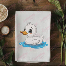 Cute White Duck Embroidery Design