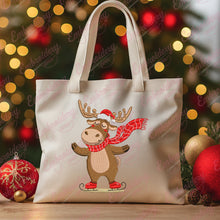 Christmas Moose Skating Embroidery Design
