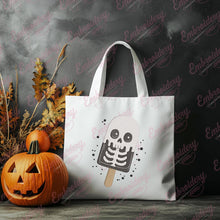 Skeleton Ice Cream Halloween Embroidery Design