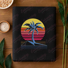 Colorful Sunset Palm Tree Embroidery Design