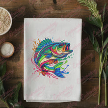 Colorful Bass Fish Embroidery Design