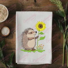 Sweet Garden Hedgehog Sunflower Embroidery Design