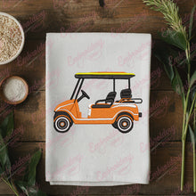 Yellow Golf Cart Embroidery Design