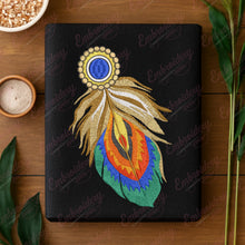 Colorful Feather Embroidery Design