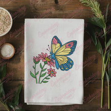 Flower Butterfly Embroidery Design