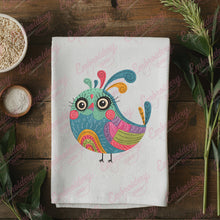 Elegant Colorful Bird Embroidery Design