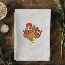 Thanksgiving Turkey Football Player Embroidery Design