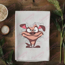 Funny Crazy Dog Embroidery Design