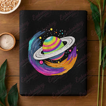Neon Saturn Embroidery Design