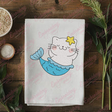 Mermaid Cat Embroidery Design