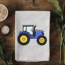 Blue Farm Tractor Embroidery Design