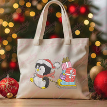 Penguin's Christmas Sleigh Ride Embroidery Design