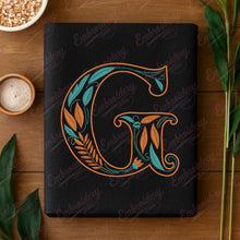 Floral Alphabet Letter G Embroidery Design
