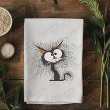 Scary Funny Crazy Cat Embroidery Design