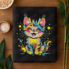 Colourful Artistic Cat Embroidery Design