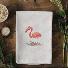 Pink Flamingo Embroidery Design