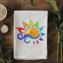 Colorful Sun Embroidery Design
