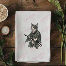 Funny Samurai Cat Embroidery Design
