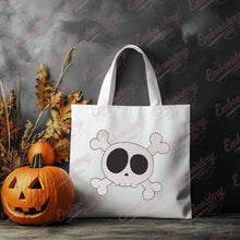 Skull And Crossbones Halloween Embroidery Design