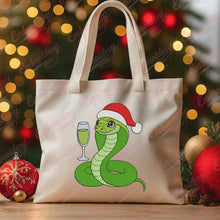 Santa Hat Snake with Drink Christmas Embroidery Design